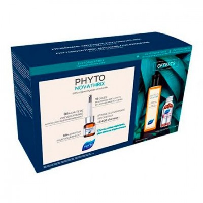 Phyto Phytonovathrix Coffret Monodoses 12 x 3.5 ml com Oferta de Champô 200 ml + Phytophanère Cápsulas 120 Unidade(s) 2019