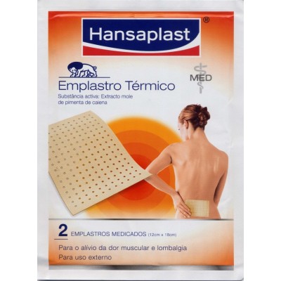 Hansaplast Emplastro Térmico, 4,8 mg/unidade x 2 emplastro