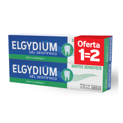Elgydium Dentes Sensíveis Duo Gel dentífrico 2 x 75 ml 
