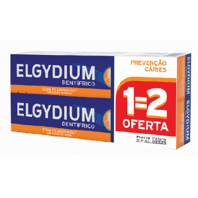 Elgydium Prevenção Cáries Duo pasta dentífrica 2 x 75 ml com Oferta de 2ª Embalagem