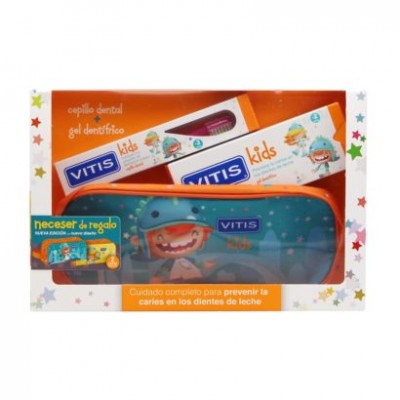 Vitis Kids Escova de dentes + Gel dentífrico 50 ml com Oferta de Estojo