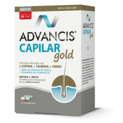 Advancis Capilar Gold Cápsulas Azuis 30 Unidade(s) + Cápsulas Brancas 30 Brancas Unidade(s)