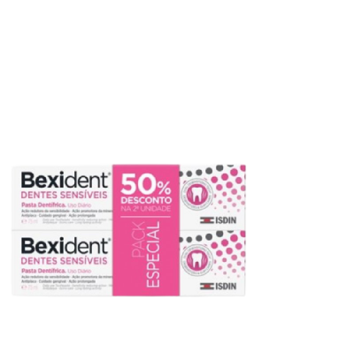 Bexident Dentes Sensiveis Promo Duo Pasta Dentes 2 x 75 ml com Desconto de 50% na 2ª Embalagem