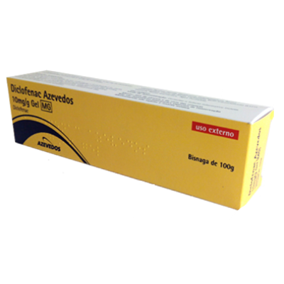 Diclofenac Azevedos MG, 10 mg/g-100 g x 1 gel bisnaga