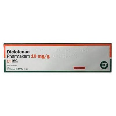 Diclofenac Pharmakern MG, 10 mg/g-100 g x 1 gel bisnaga