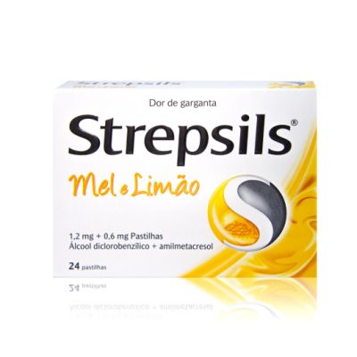 Strepsils Mel e limão, 1,2/0,6 mg x 24 pst