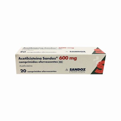 Acetilcisteína Sandoz MG, 600 mg x 20 comp eferv