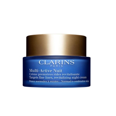 Clarins Multi-Active Nuit Confort - Creme Facial de Noite Revitalizante para Peles Normais a Secas 50ml