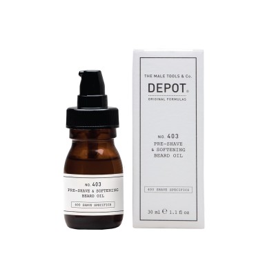 Depot Nº403 Pre Shave & Softening Beard Oil Fresh Black Pepper - Óleo Suavizante Pré-Barbear e Condi 30ml