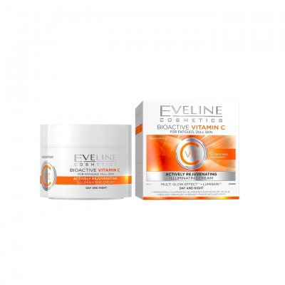 Eveline Cosmetics Creme Iluminador Anti-Envelhecimento com Vitamina C para Peles sem Brilho 50ml