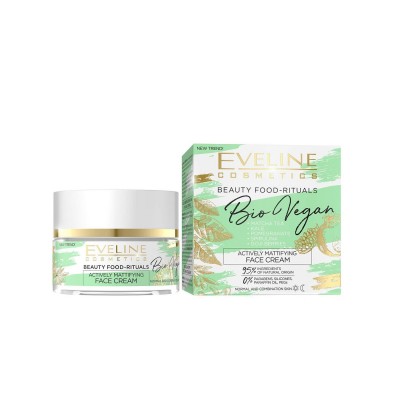 Eveline Cosmetics Bio Vegan Creme Facial Matificante para Peles Normais e Mistas