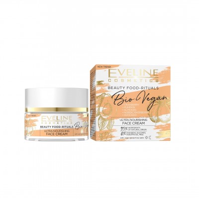 Eveline Cosmetics Bio Vegan Creme Facial Ultra-Nutritivo para Peles Secas e Sensíveis
