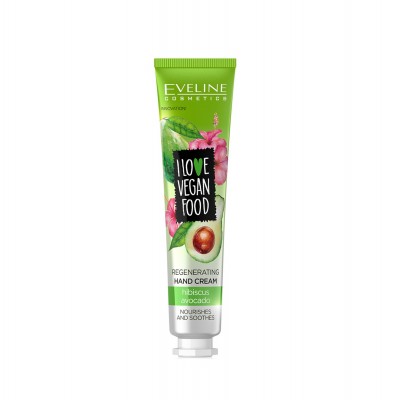 Eveline Cosmetics I Love Vegan Food Creme de Mãos Regenerador de Abacate e Hibisco 50ml