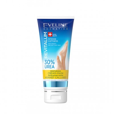 Eveline Cosmetics Revitalum Creme-Máscara Hidratante com Ação Esfoliante para os Pés 75ml