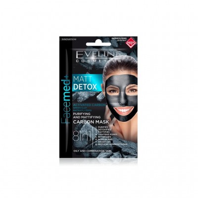 Eveline Cosmetics Matt Detox Purifying Mattifying Carbon Mask 2x5ml