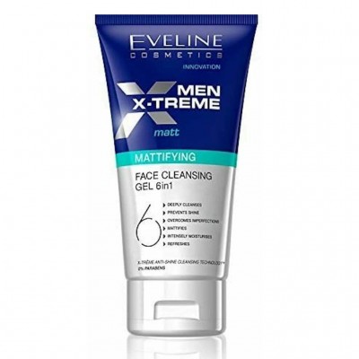 Eveline Cosmetics Men X-Treme Mattifying Face Cleasing Gel 6IN1