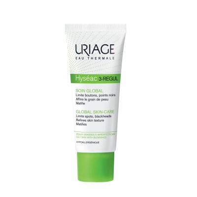 Uriage Eau Thermale Hyséac 3-Regul Creme Facial Matificante para Peles Oleosas com Imperfeições 40ml