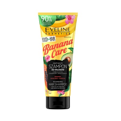 Eveline Cosmetics Food for Hair Banana Care Shampoo Nutritivo para Cabelos Pintados
