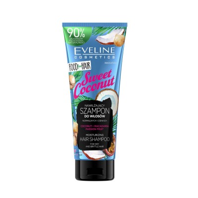 Eveline Cosmetics Food for Hair Sweet Coconut Shampoo Hidratante para Cabelos Secos