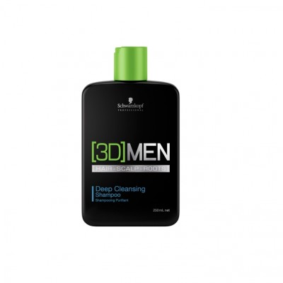 Schwarzkopf Professional Bonacure 3D Men Deep Cleansing - Shampoo de Limpeza Profunda para Homem