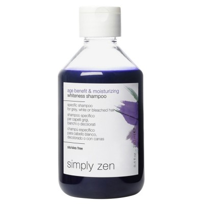Simply Zen Age Benefit & Moisturizing Whiteness Shampoo - Shampoo Específico para Cabelos Brancos ou 250ml