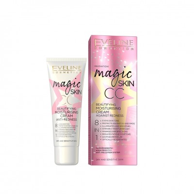 Eveline Cosmetics Magic Skin CC Creme Hidratante Anti-Vermelhidão 8 em 1 50ml