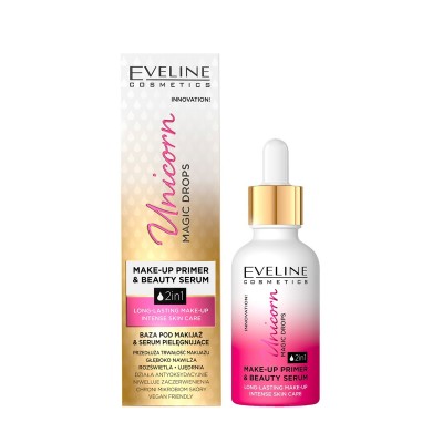 Eveline Cosmetics Unicorn Magic Drops 2 em 1 - Primer + Sérum Facial 30ml