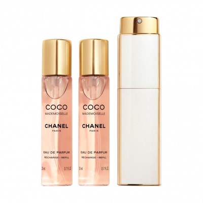Chanel Coco Mademoiselle Coffret Eau de Parfum Recarregável 20ml + Eau de Parfum 2x20ml Recargas Coffret